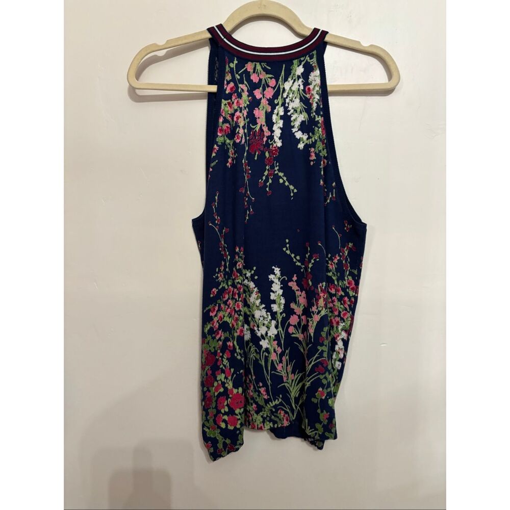 Daniel Rain Rora Halter Sweater Tank Size Large Navy Floral NWOT - Picture 9 of 10
